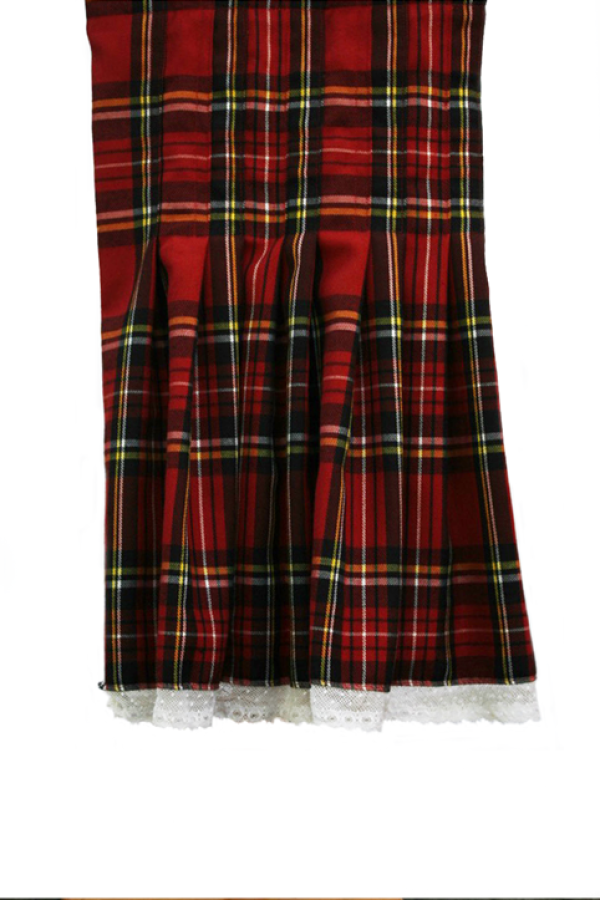 Kilt rood met kant