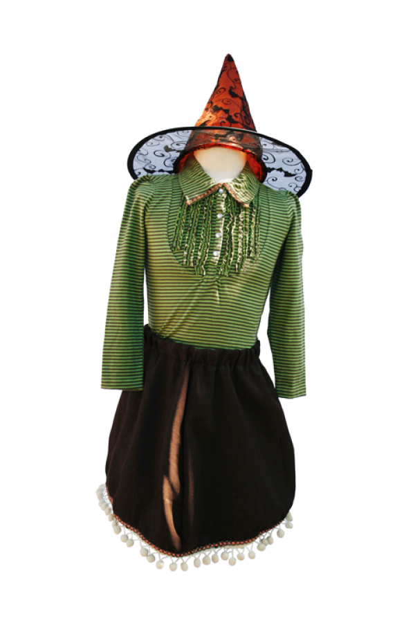 Heks set met bolletjes rok