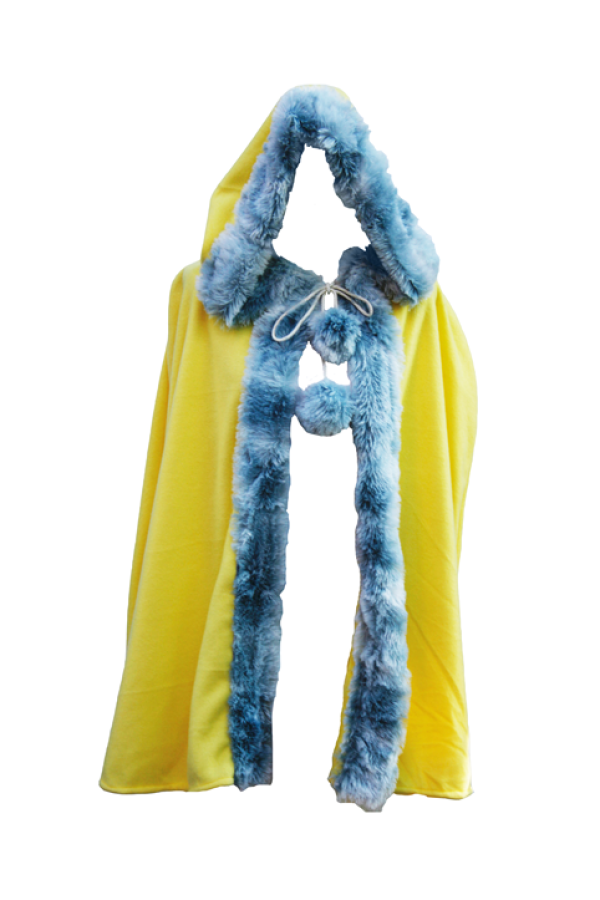 Gele cape met bontje